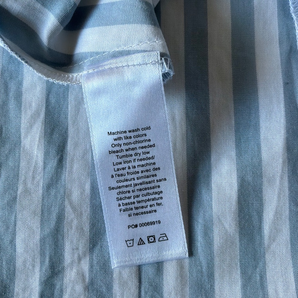 New Rag & Bone Dress Leilah Poplin Maxi Dress Light Blue White Stripe Size M & L - Picture 7 of 10